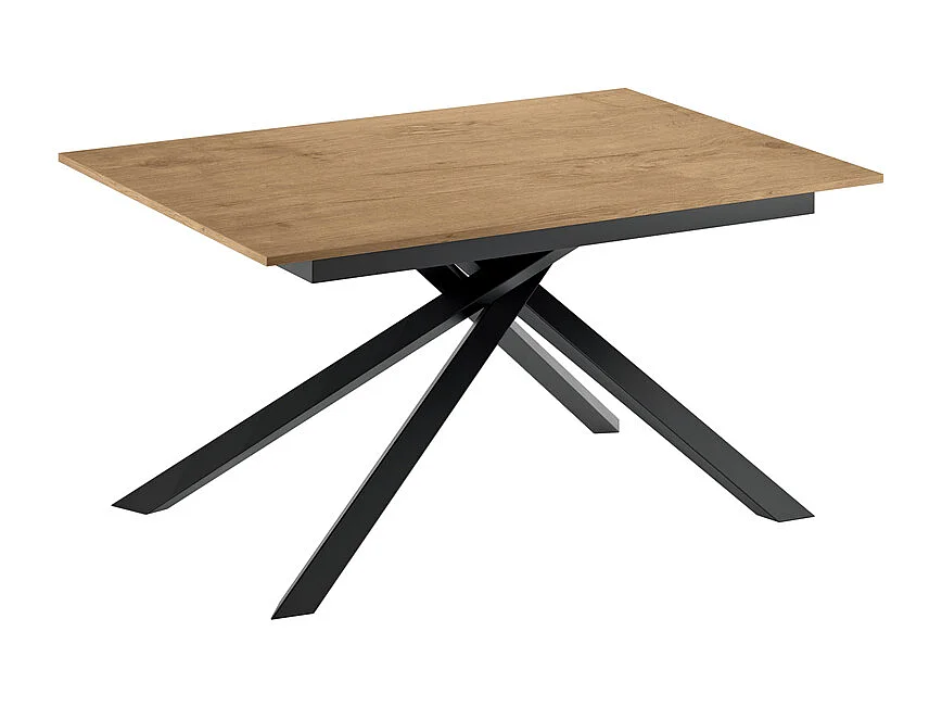 Pulse - Ausziehbarer Tisch (140/190 x 90 cm) aus schwarzem Melamin