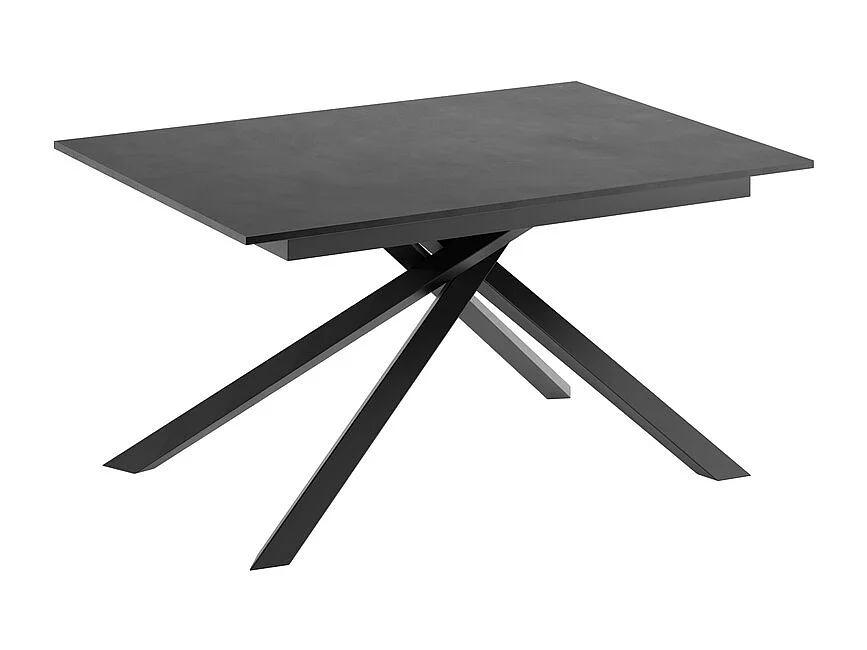 Pulse - Uitschuifbare tafel (140/190 x 90 cm) in zwart melamine