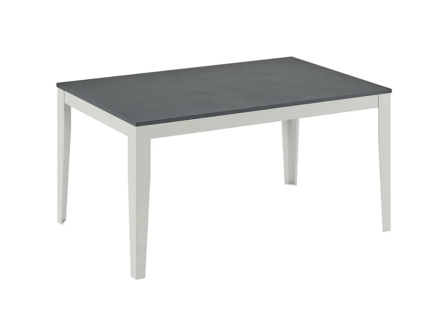 Groß – Ausziehbarer Tisch (156/316 x 90 cm) aus weißem Melamin