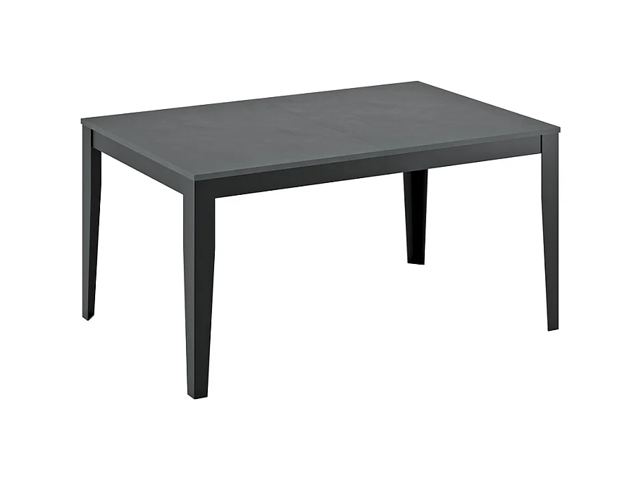 Groß – Ausziehbarer Tisch (156/316 x 90 cm) aus schwarzem Melamin