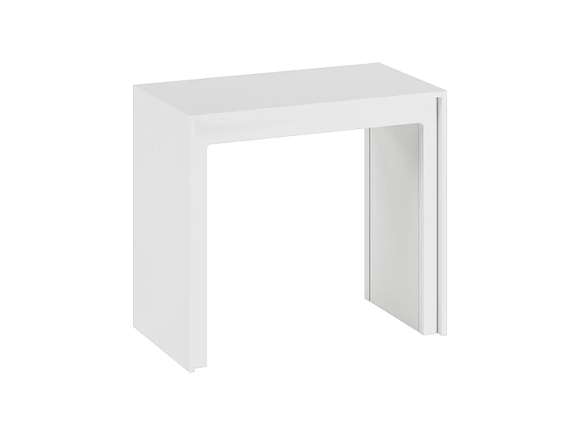 Pinocchio Console extensible (42,5/302,5 x 90 cm) en MDF laqué blanc