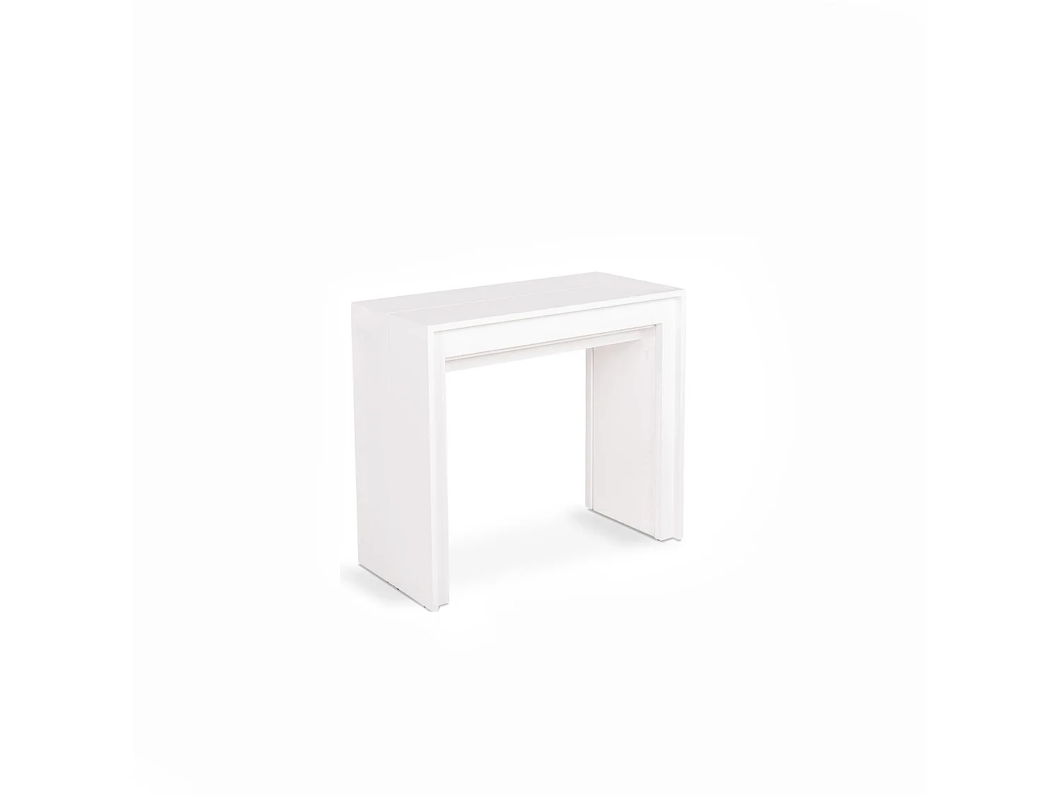 Pinocchio Console extensible (42,5/302,5 x 90 cm) en MDF laqué blanc