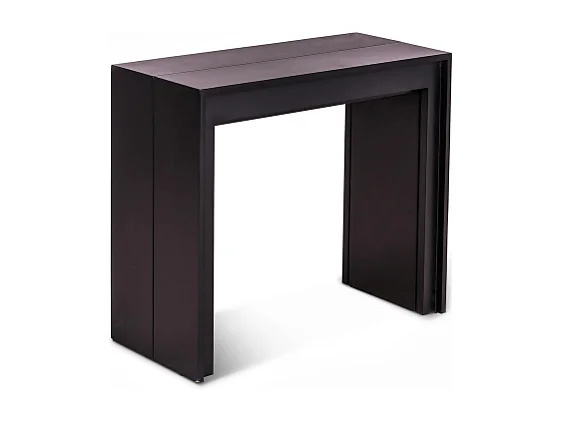 Pinocchio - Uitschuifbare console (42,5/302,5 x 90 cm) in zwart gelakt MDF