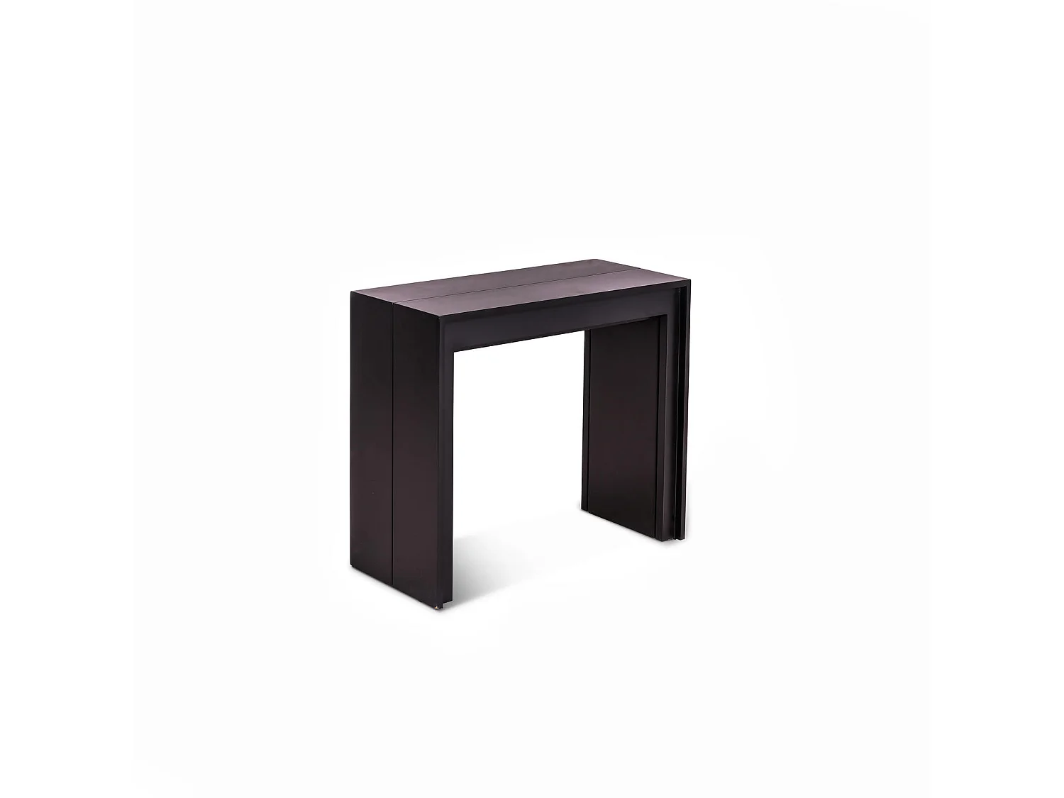 Pinokio - Rozkładany stolik konsolowy (42,5/302,5 x 90 cm) z płyty MDF lakierowanej na czarno