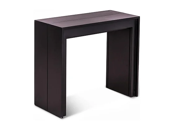 Pinocchio - Uitschuifbare console (42,5/302,5 x 90 cm) in zwart gelakt MDF