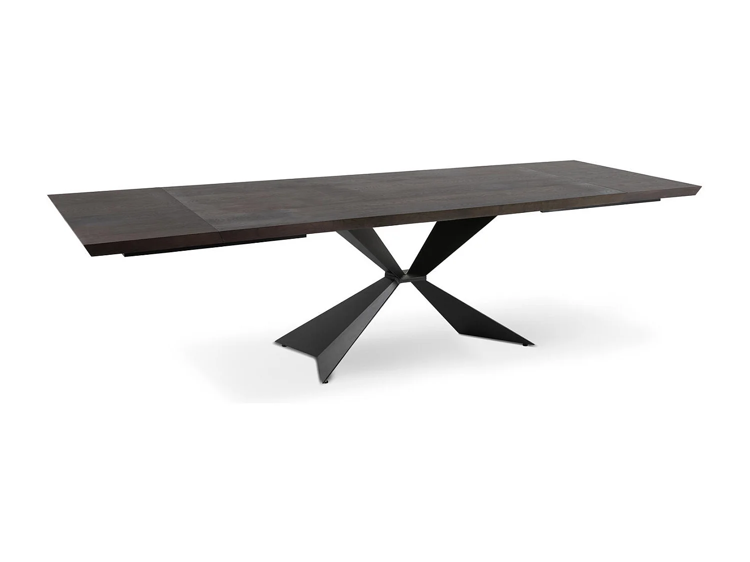 Stark - Mesa extensible (200/300 x 100 cm) en chapa negra