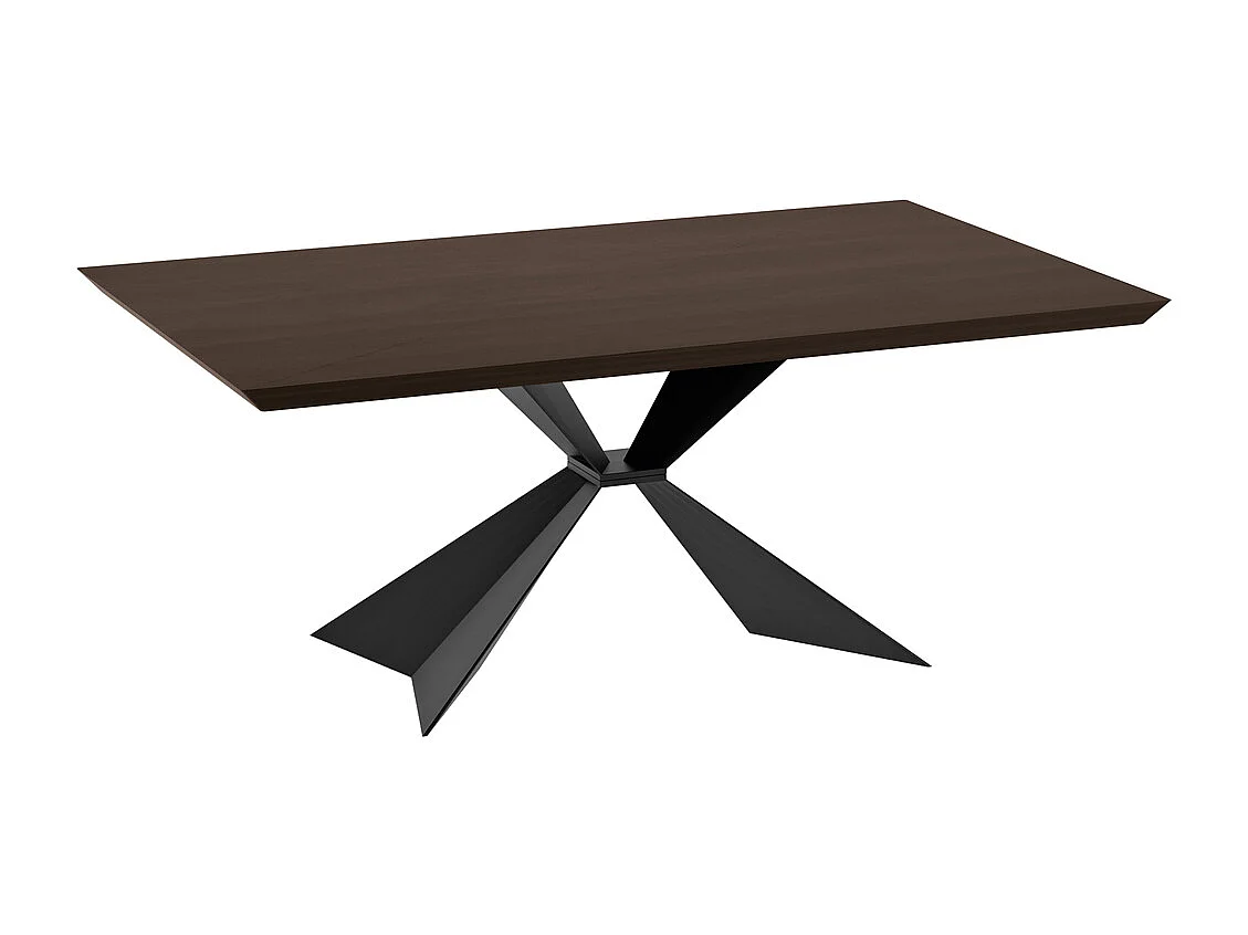 Stark - Ausziehbarer Tisch (200/300 x 100 cm) in schwarzem Furnier