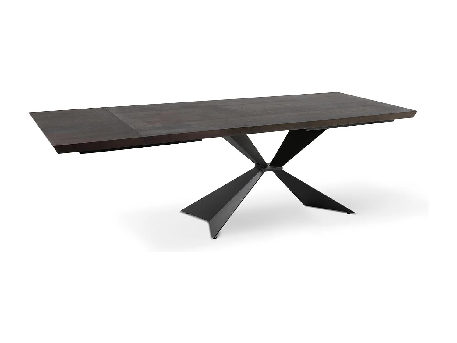 Stark - Ausziehbarer Tisch (200/300 x 100 cm) in schwarzem Furnier