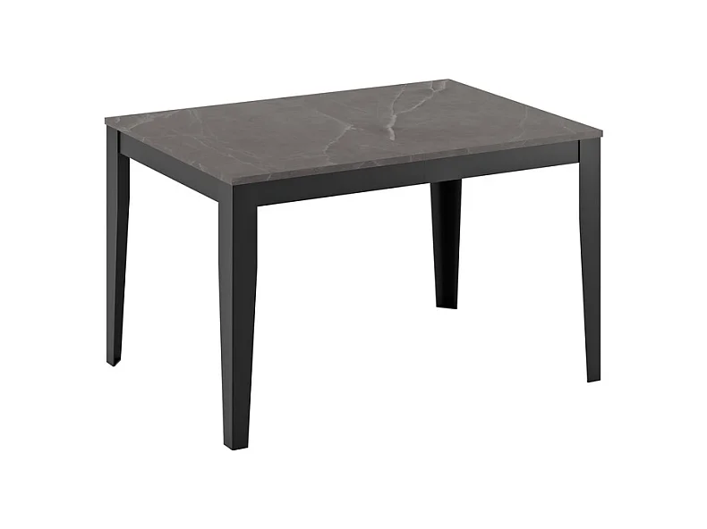 Groß – Ausziehbarer Tisch (130/290 x 80 cm) aus schwarzem Melamin
