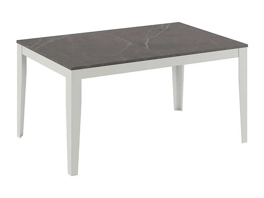 Big Table extensible (130/290x80 cm) en Mélamine Blanc