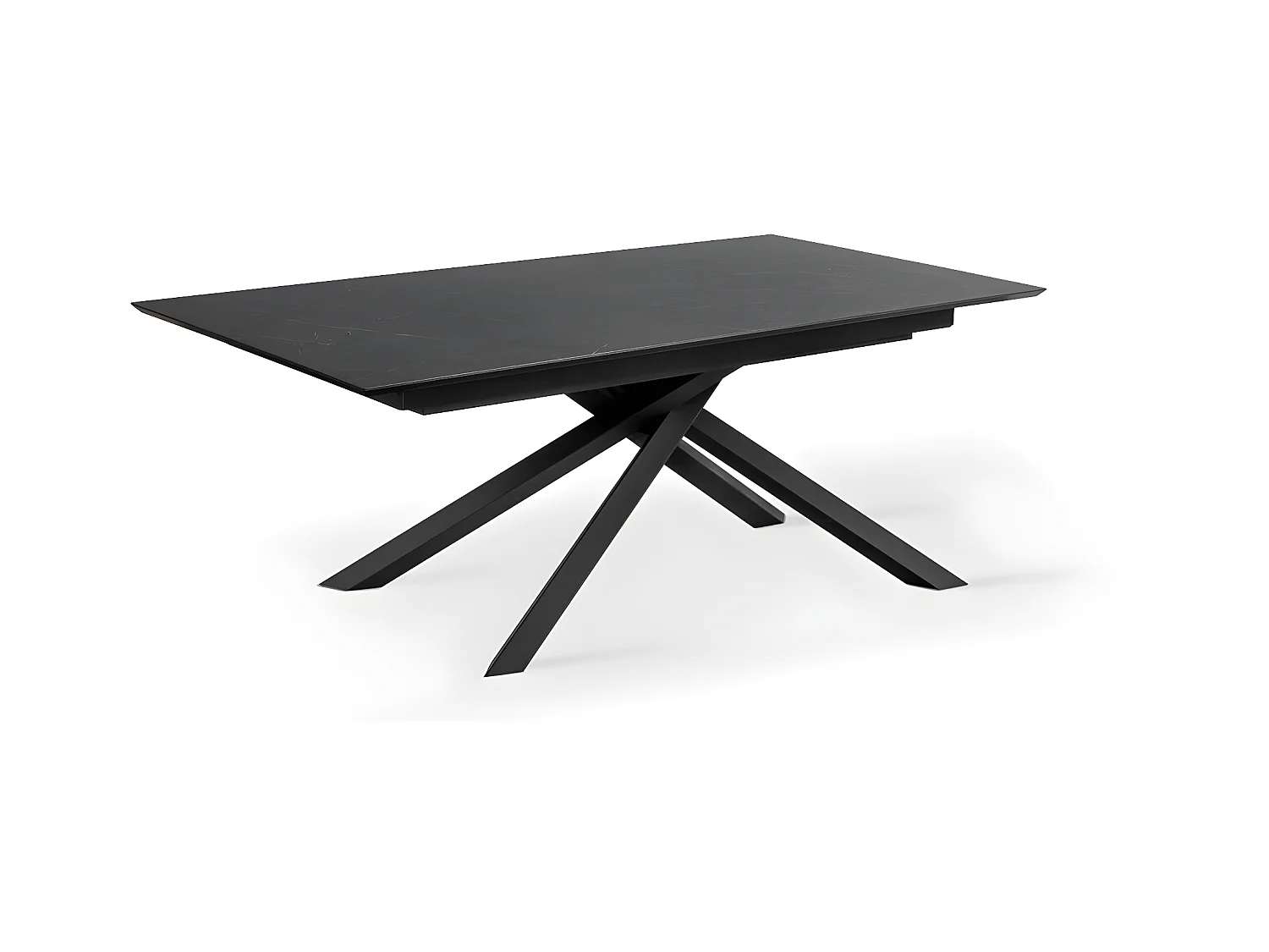 Xavier Table Extensible (170/270 x 90 cm) en HPL sur MDF Noir