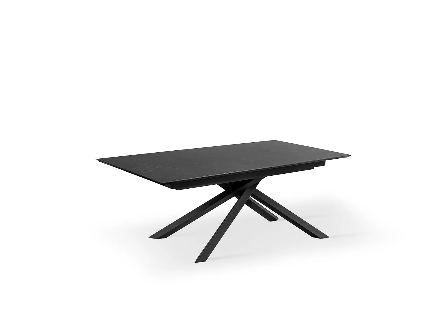 Xavier Table Extensible (170/270x90 cm) en HPL sur MDF Noir