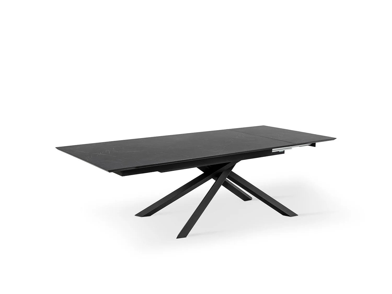 Xavier Table Extensible (170/270x90 cm) en HPL sur MDF Noir