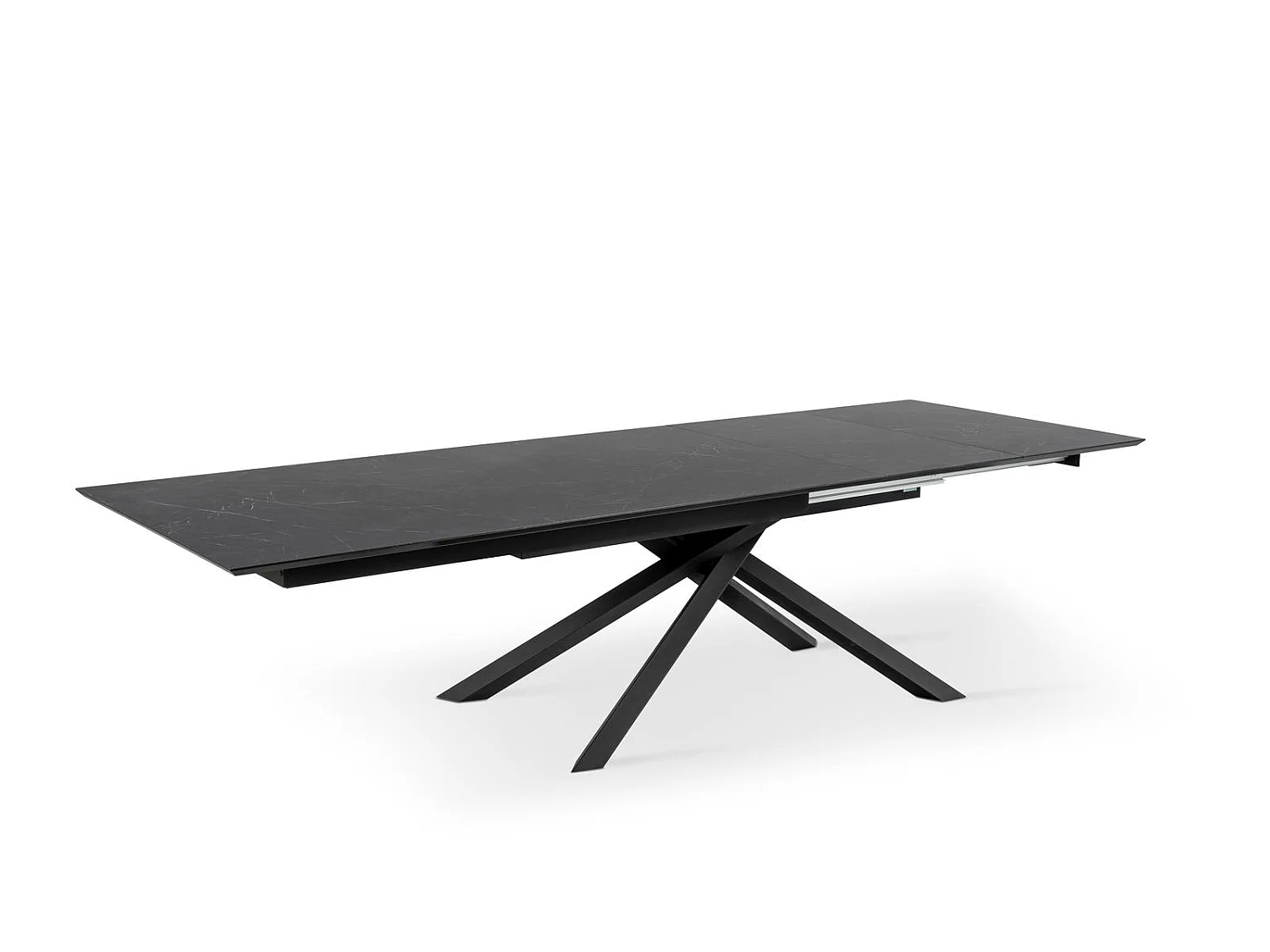 Xavier Table Extensible (170/270x90 cm) en HPL sur MDF Noir