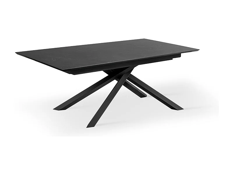 Xavier - Tavolo Allungabile (170/270 x 90 cm) in HPL su MDF Nero
