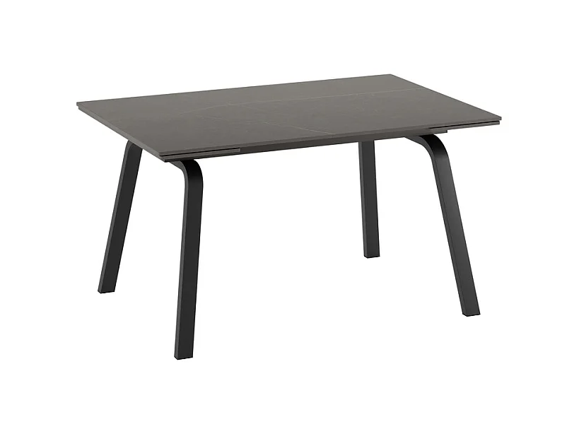 Dylan – Ausziehbarer Tisch (140/200 x 80 cm) aus schwarzer Keramik
