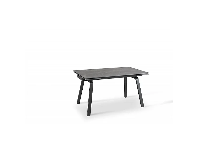 Dylan Table Extensible (140/200x80 cm) en Céramique Noire