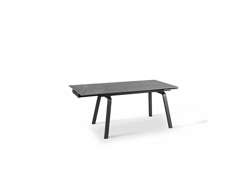 Dylan Table Extensible (140/200x80 cm) en Céramique Noire