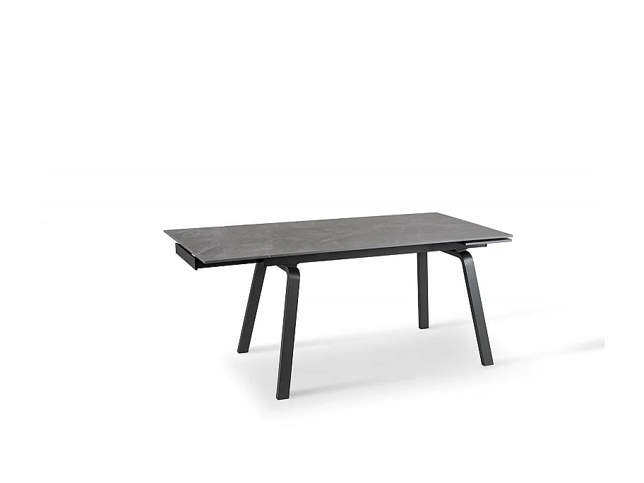 Dylan Table Extensible (140/200x80 cm) en Céramique Noire