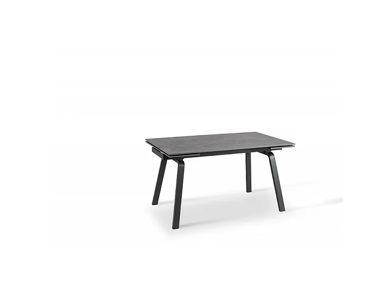 Dylan - Tavolo Allungabile (140/200 x 80 cm) con Top in ceramica marmo grigio