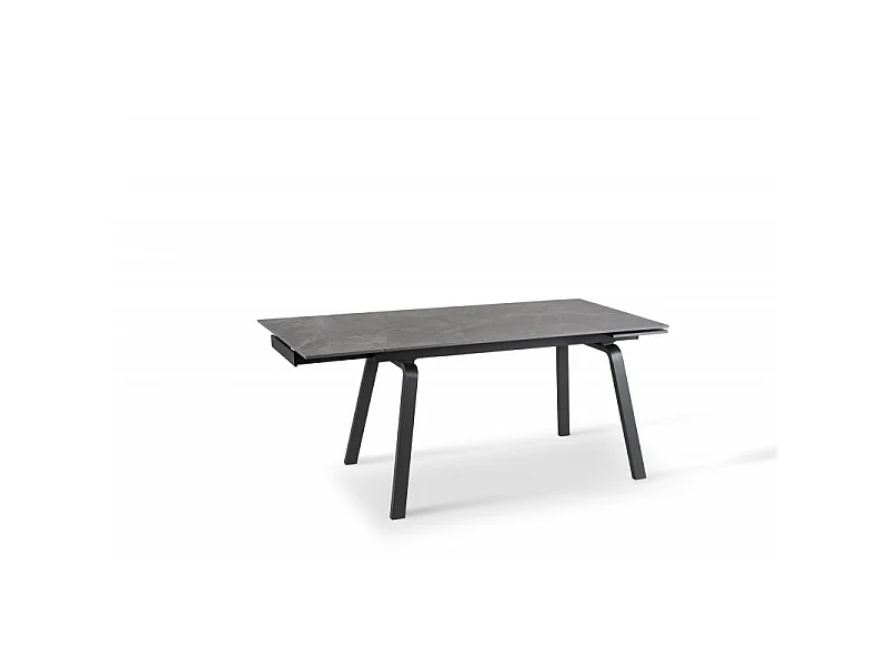 Dylan - Tavolo Allungabile (140/200 x 80 cm) con Top in ceramica marmo grigio