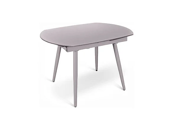 Table extensible Kyoto Four en verre trempé gris jusqu'à 180 cm