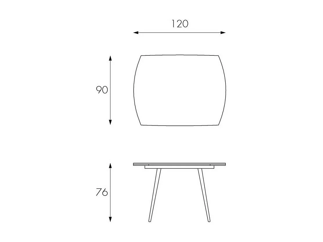Table extensible Kyoto Four en verre trempé gris jusqu'à 180 cm
