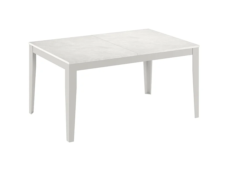 Groß – Ausziehbarer Tisch (156/316 x 90 cm) aus weißem Melamin