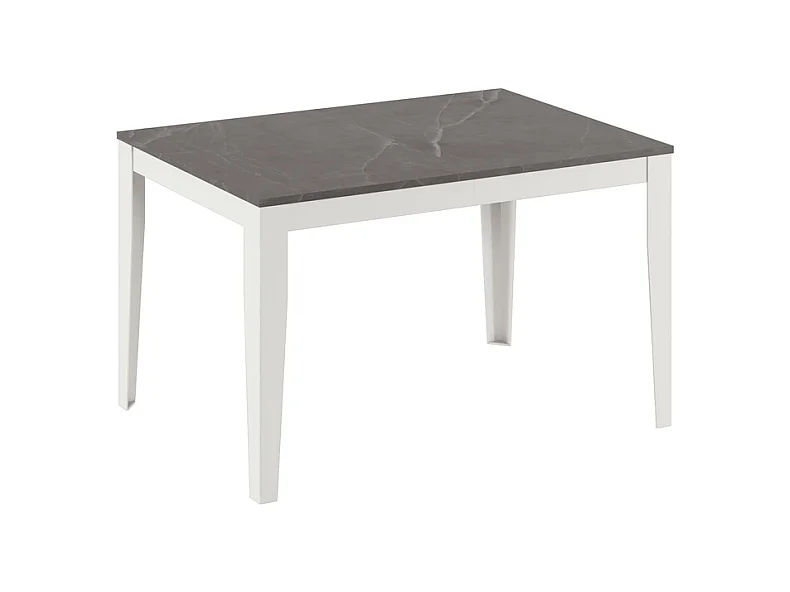 Groß – Ausziehbarer Tisch (156/316 x 90 cm) aus weißem Melamin