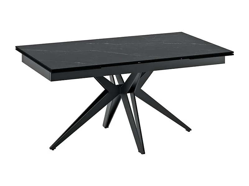 Mesa extensible Match 2 (160/240 x 90 cm) en cerámica negra
