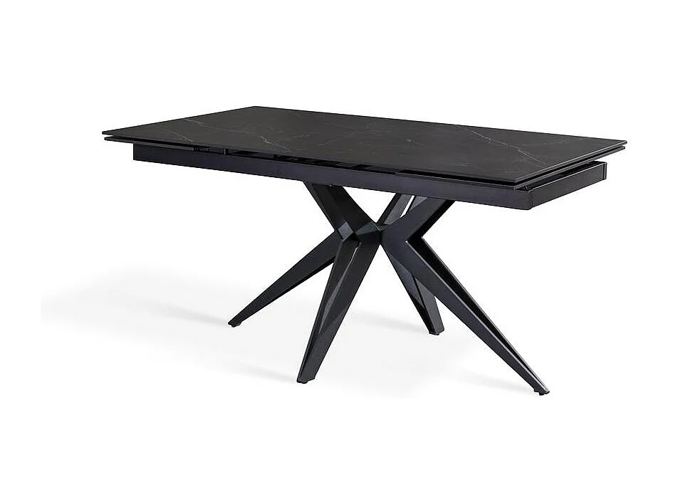 Match 2 - Tavolo allungabile (160/240 x 90 cm) in Ceramica Nera