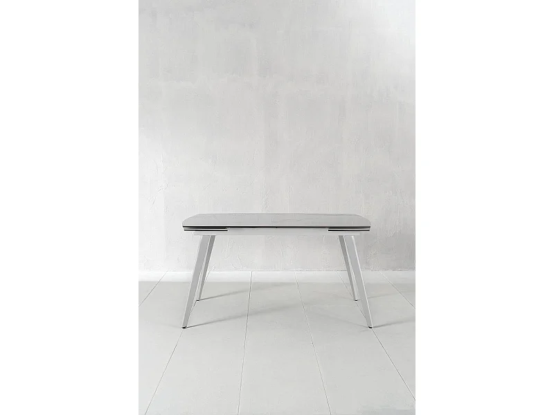 Nicolas TABLE À ALLONGES en Blanc FRITTÉ