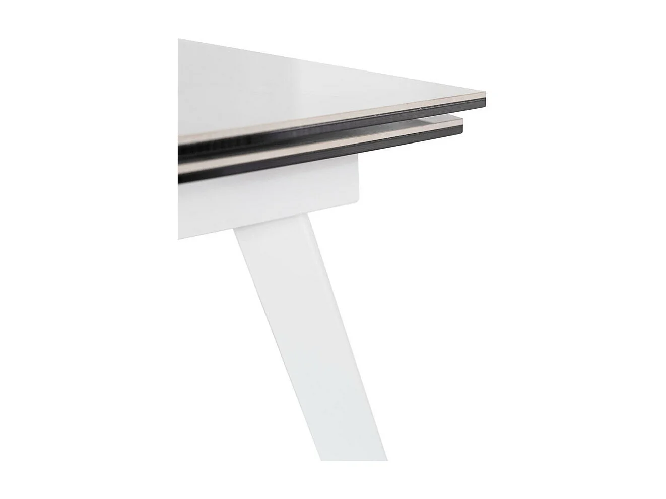 Nicolas TABLE À ALLONGES en Blanc FRITTÉ