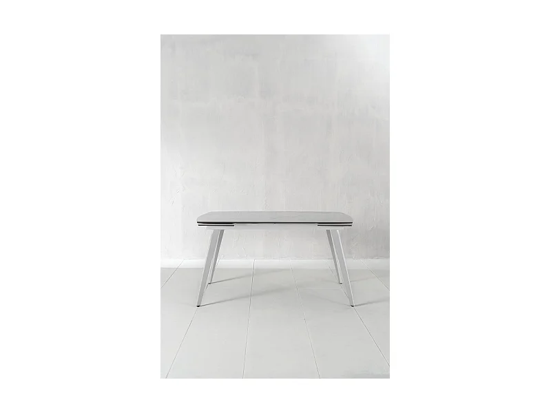 Nicolas - AUSZIEHBARER TISCH in SINTERED White