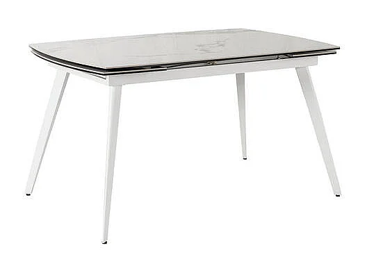 Nicolas TABLE À ALLONGES en Blanc FRITTÉ