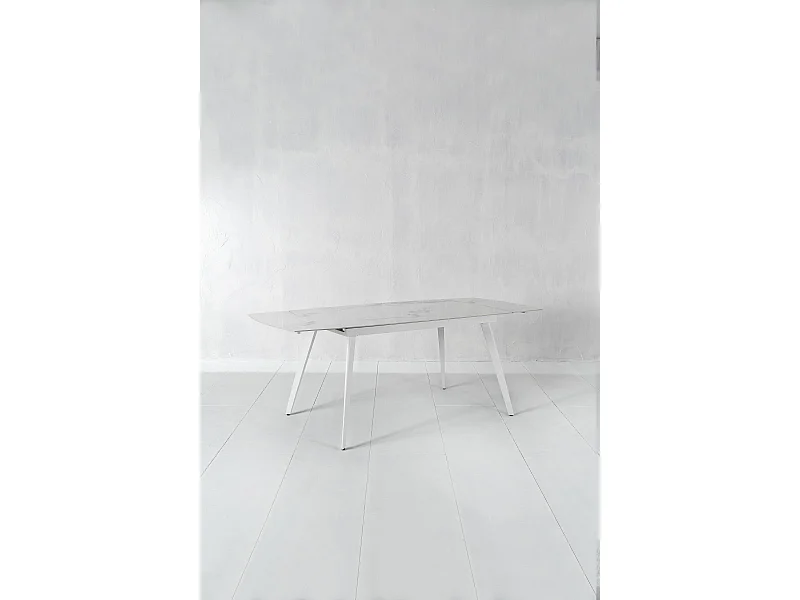 Nicolas - MESA EXTENSORA em SINTERADO Branco