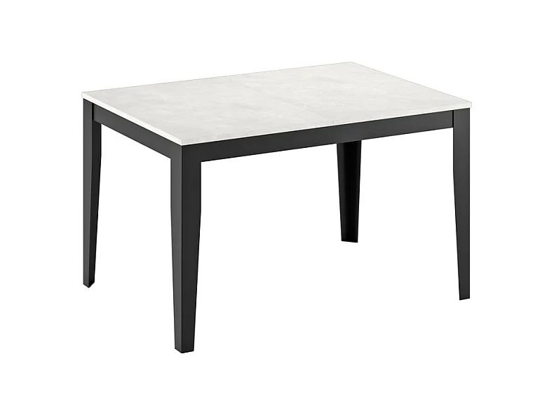 Groß – Ausziehbarer Tisch (130/290 x 80 cm) aus weißem Melamin