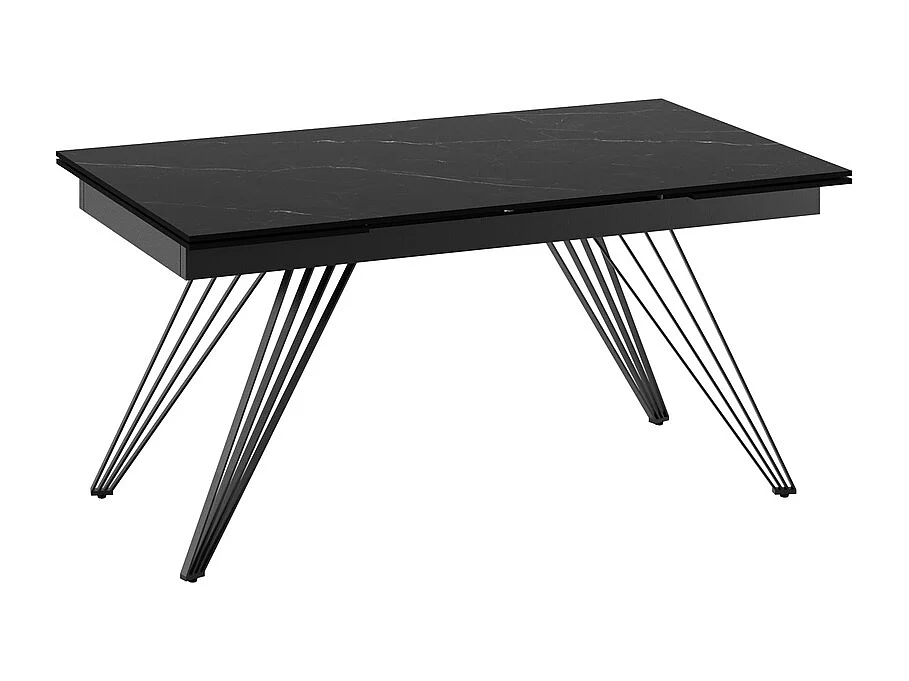 Dopasuj 1 - Stół rozkładany (160/240 x 90 cm) w kolorze czarnej ceramiki