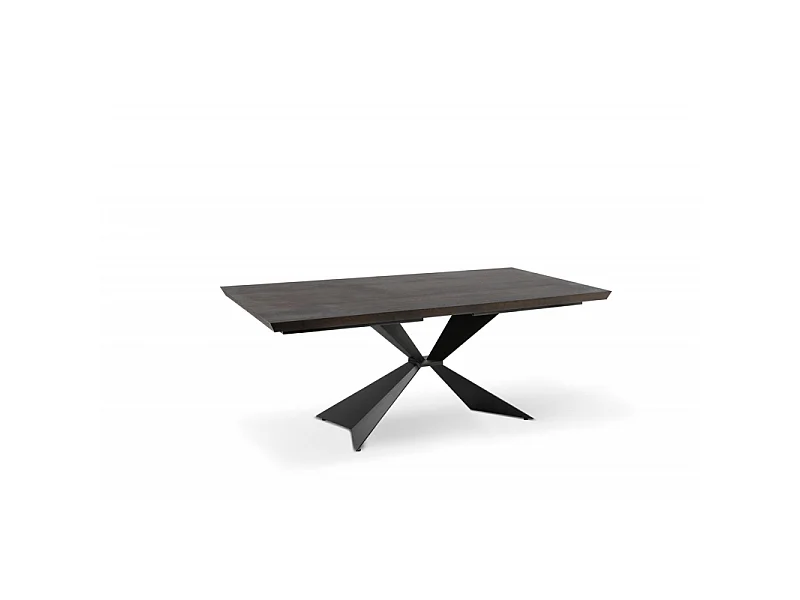 Stark - Ausziehbarer Tisch (160/240 x 90 cm) in schwarzem Furnier