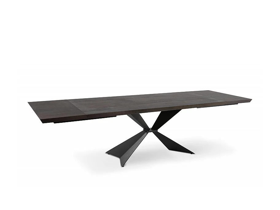 Stark - Uitschuifbare tafel (160/240 x 90 cm) in zwart fineer