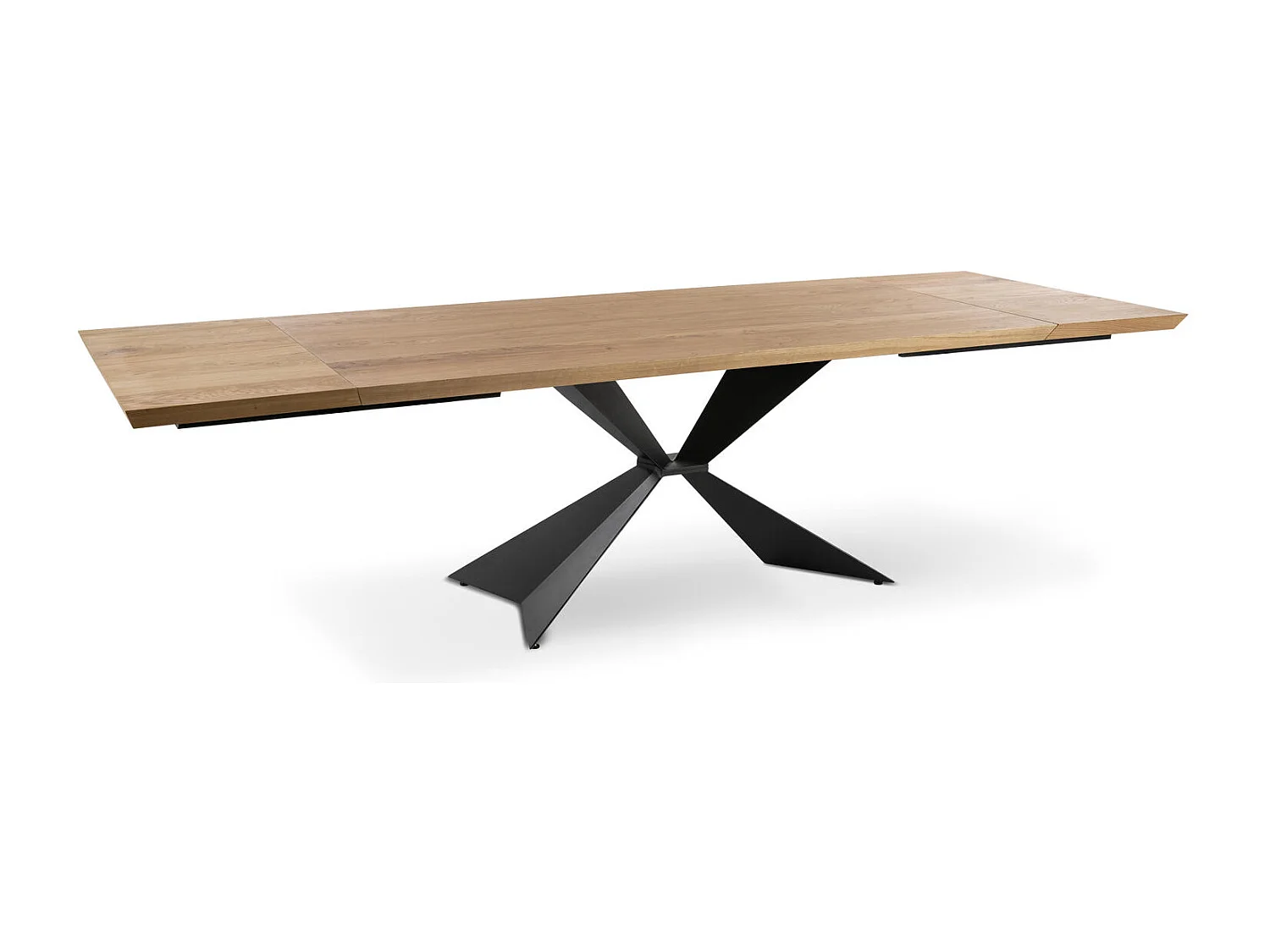 Stark - Mesa extensible (200/300 x 100 cm) en chapa negra