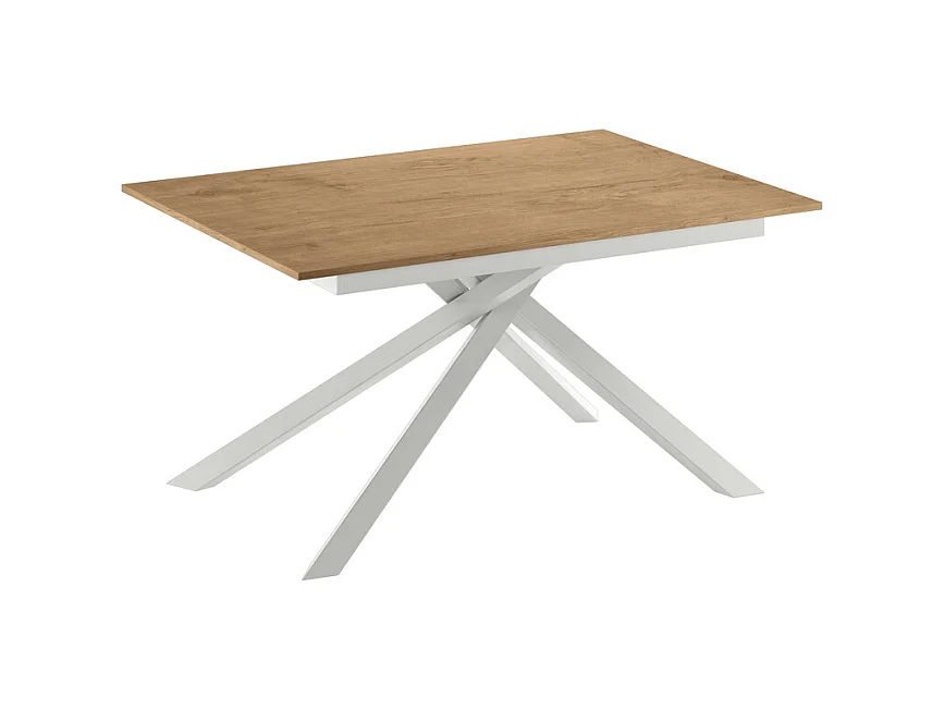 Pulse – Ausziehbarer Tisch (140/190 x 90 cm) aus weißem Melamin