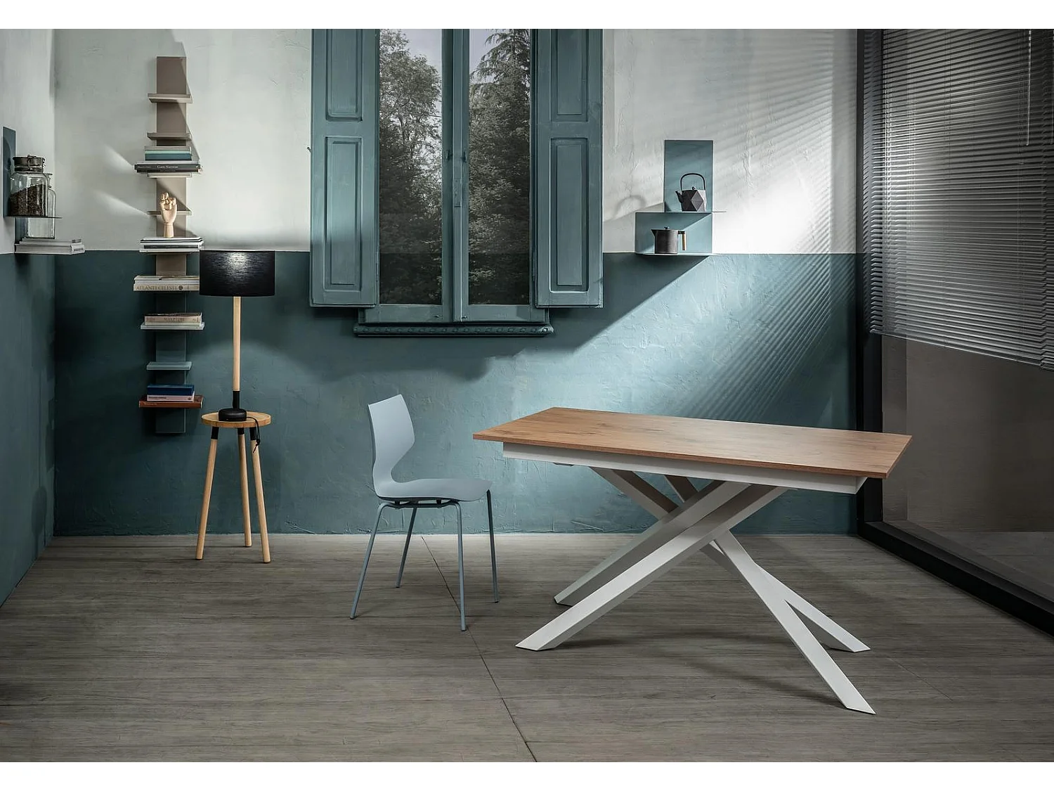 Pulse Table extensible (140/190 x 90 cm) en Mélamine Blanc