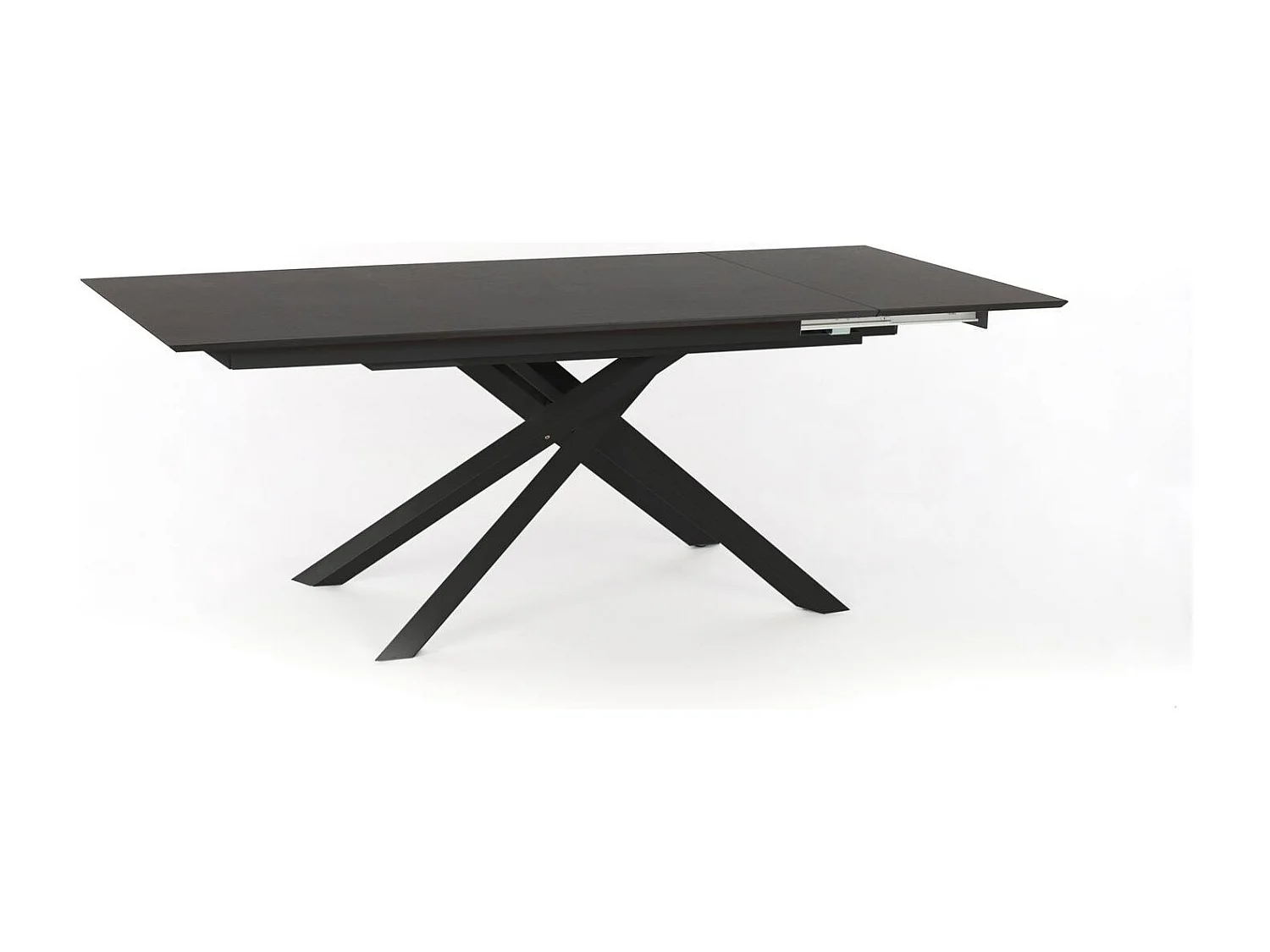 Xavier Table Extensible (170/270x90 cm) en HPL sur MDF Gris Foncé