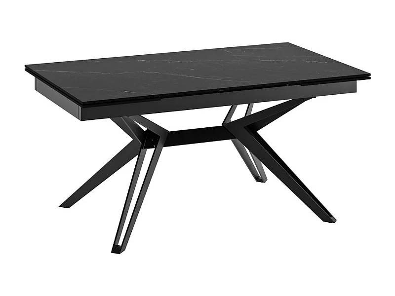 Mesa extensible Match 3 (160/240 x 90 cm) en cerámica negra