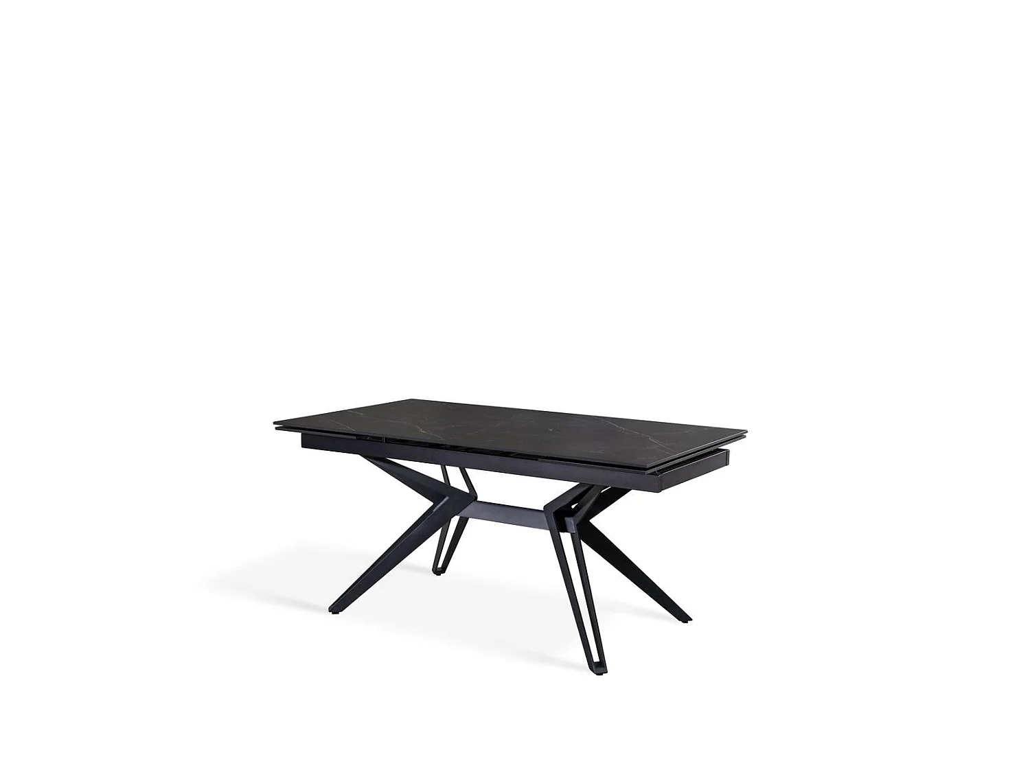 Match 3 Table extensible (160/240 x 90 cm) en Céramique Noire