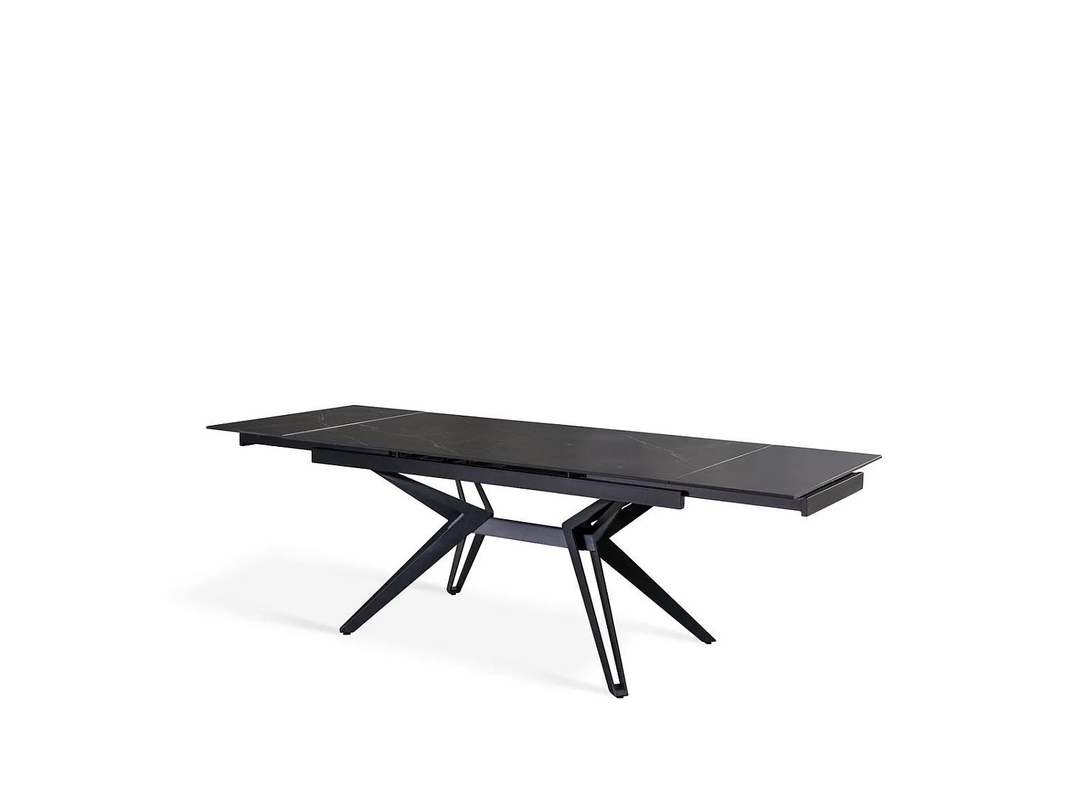 Match 3 Table extensible (160/240 x 90 cm) en Céramique Noire