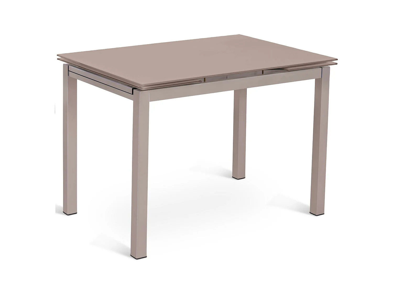 Baud Table extensible (110/170 x 75 cm) en verre trempé marron