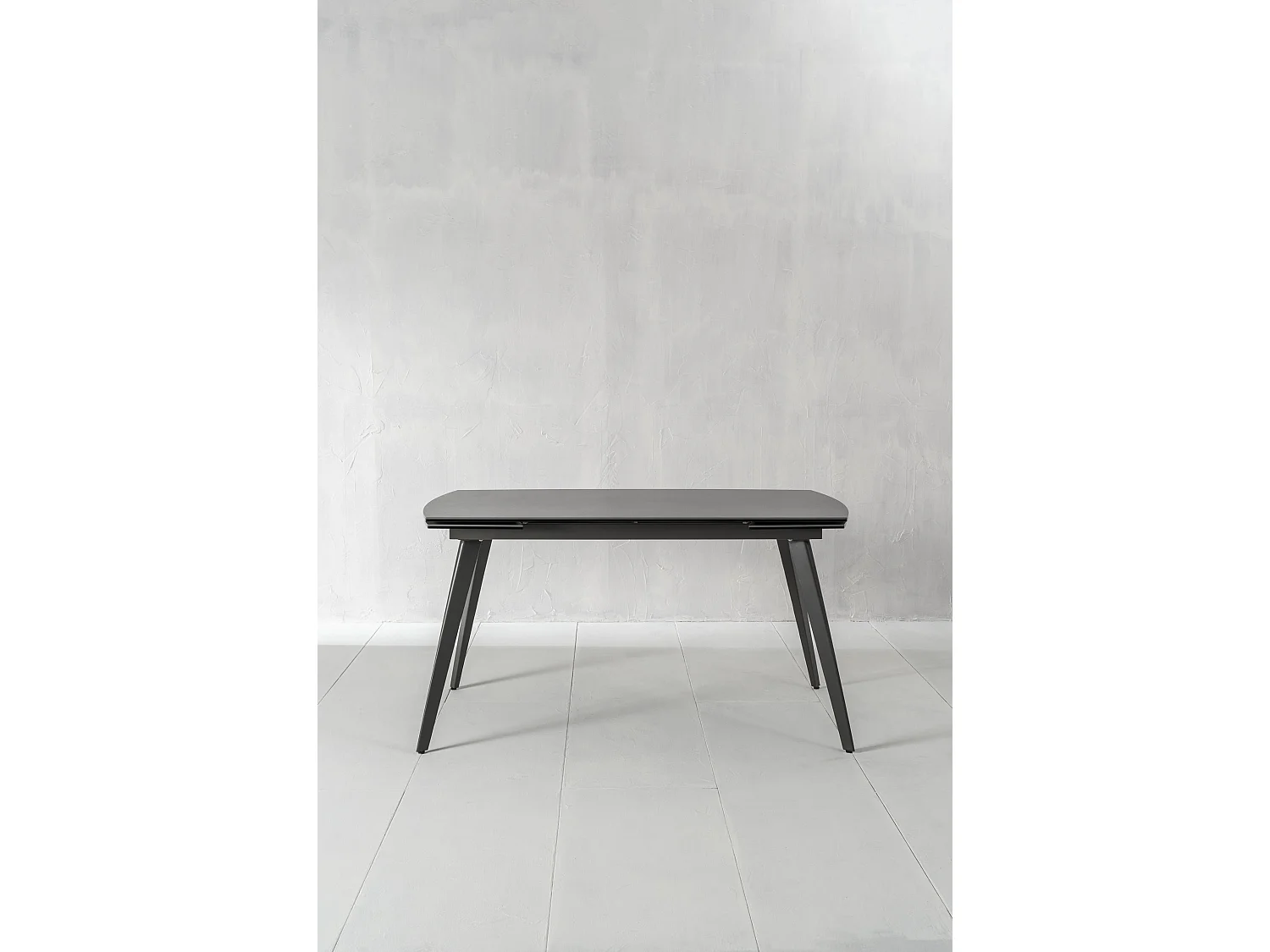 Nicolas - Ausziehbarer Tisch (140/200 x 90 cm) aus anthrazitfarbener Keramik