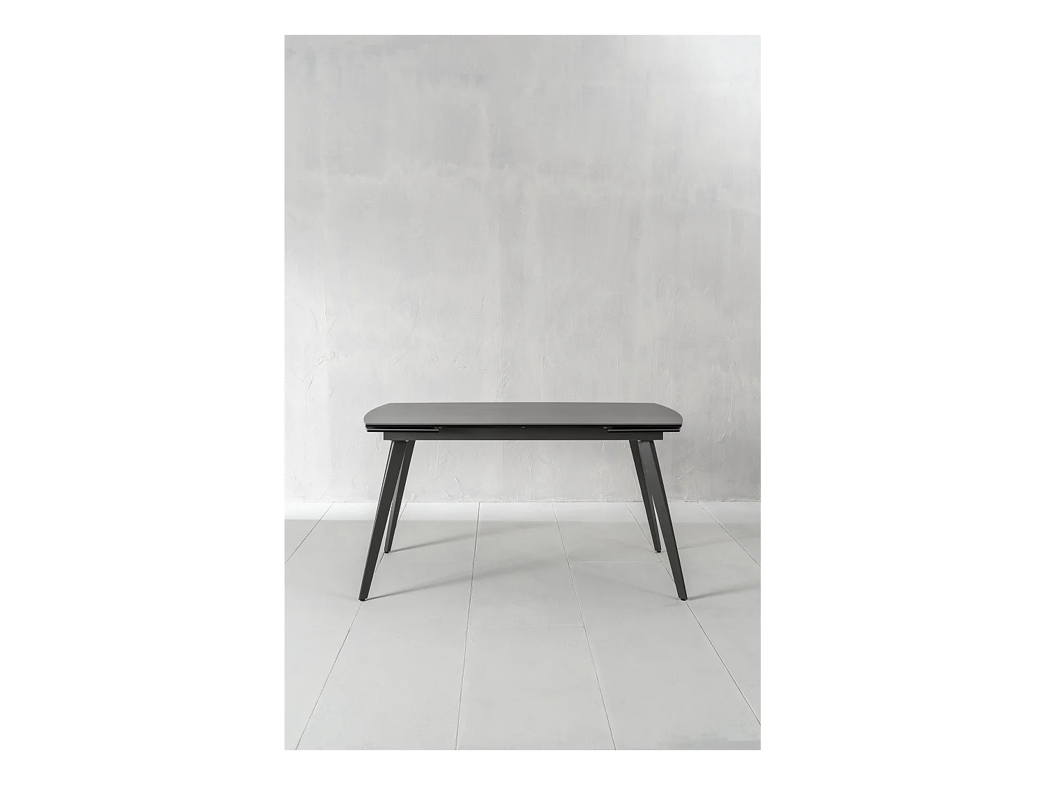 Nicolas - Ausziehbarer Tisch (140/200 x 90 cm) aus anthrazitfarbener Keramik